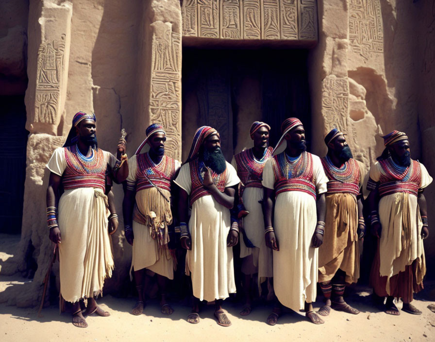 Traditional Egyptian Attire Performers at Ancient Temple
