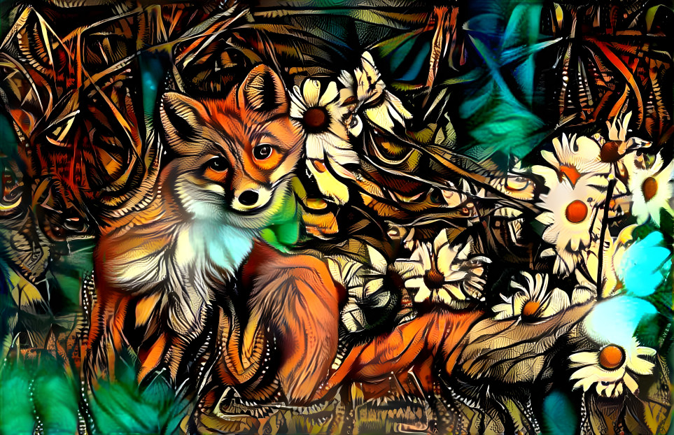 The Fox in Flowers