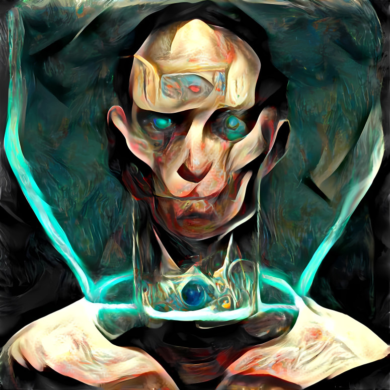 floating holographic head