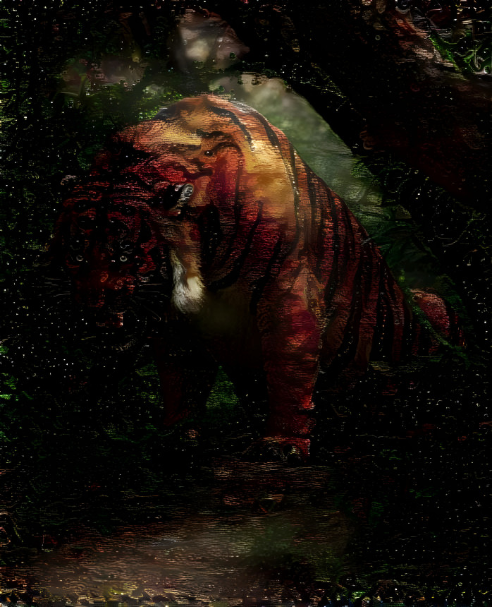 dark tiger abstracted