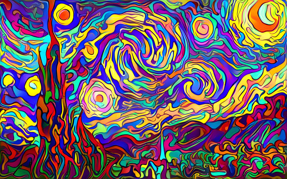 Van Gogh psicodelia fractal