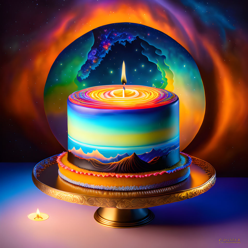Flat Earthers Birthday Cake