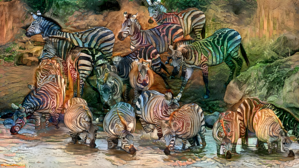 Irredescent zebras