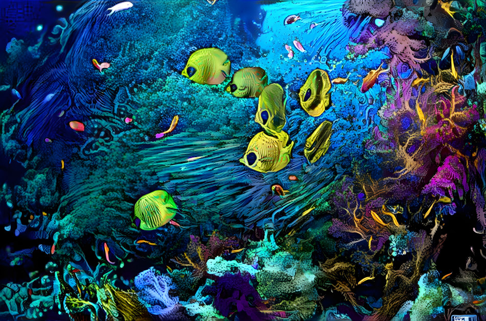 Surreal fish tank