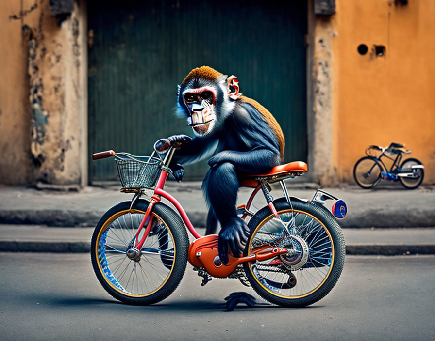 Monkey and bike