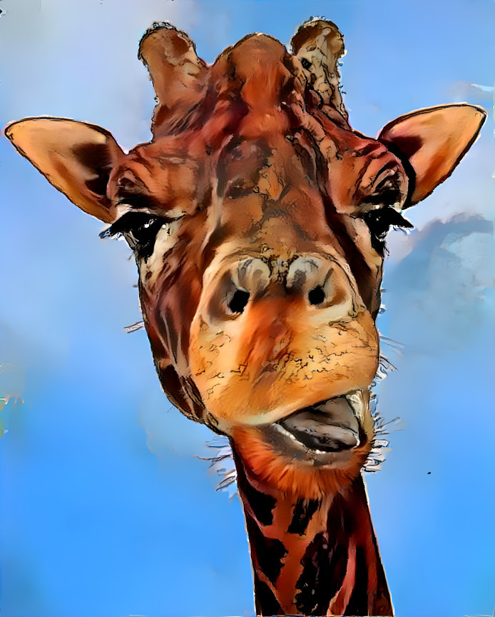 stenciled giraffe