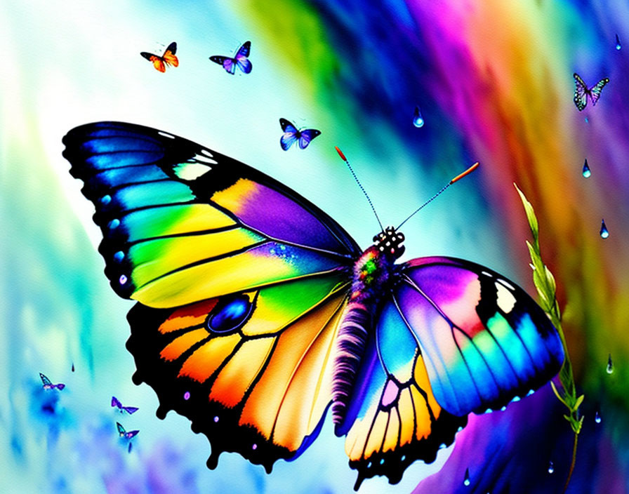 rainbow butterfly