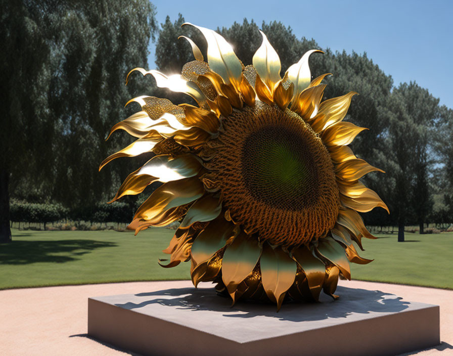 Sunflower sculpture