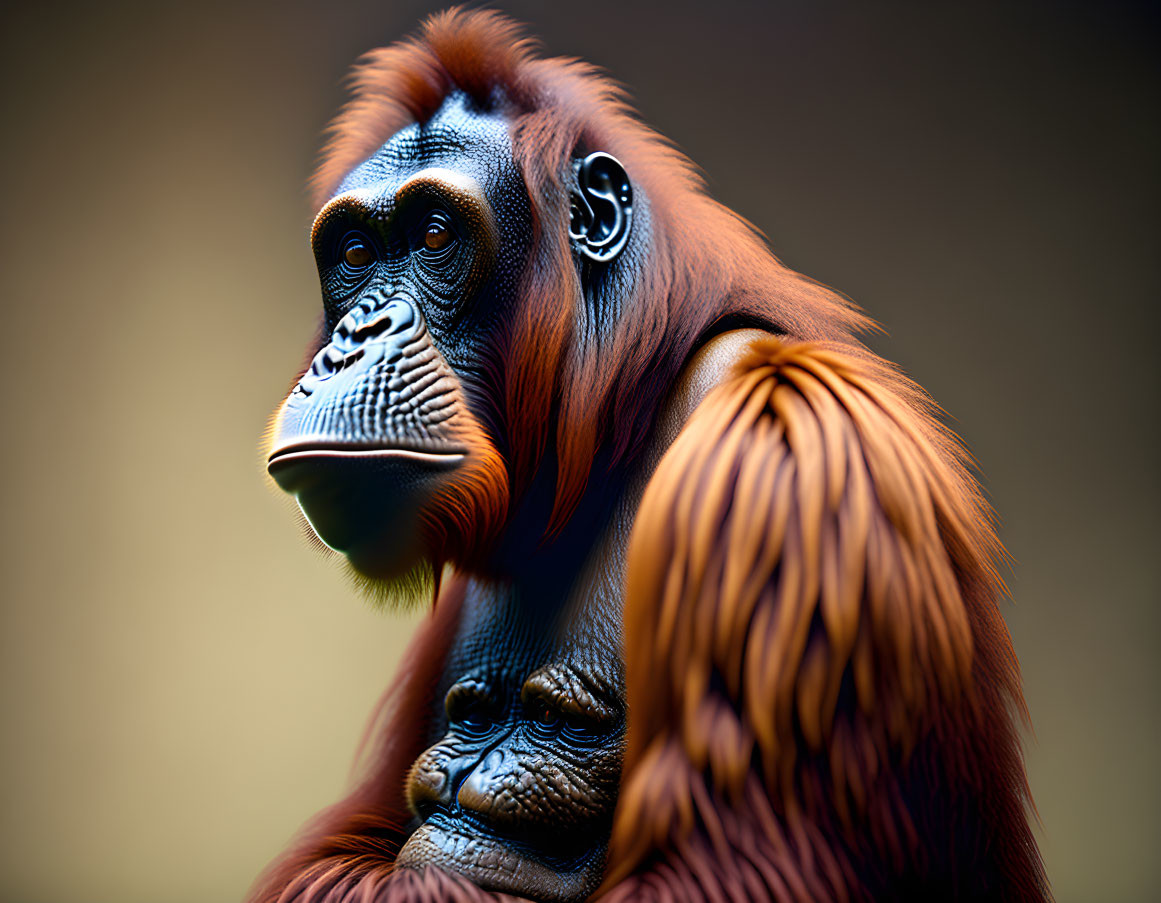Oscar the orangutan portrait