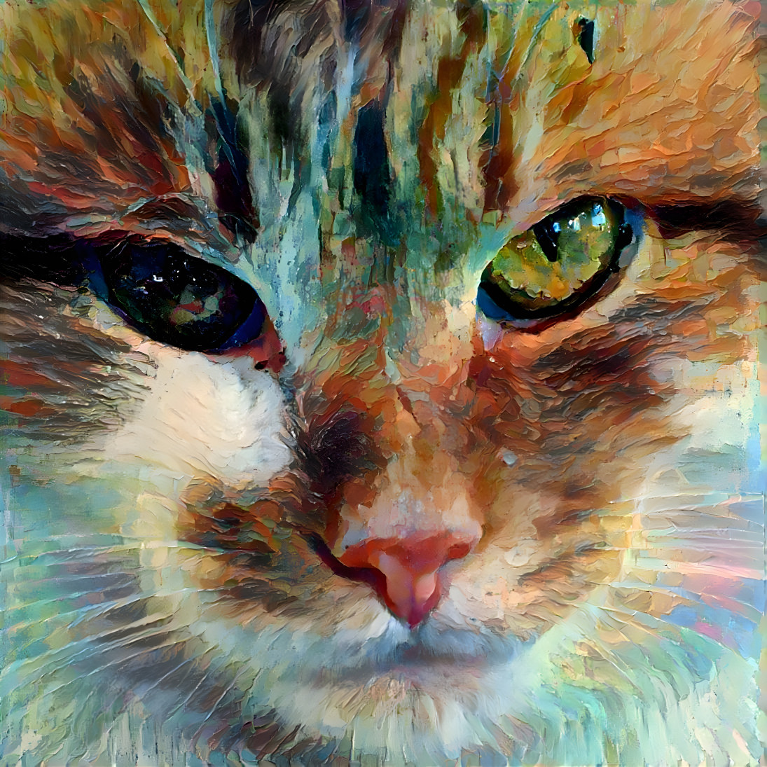 The cat painting