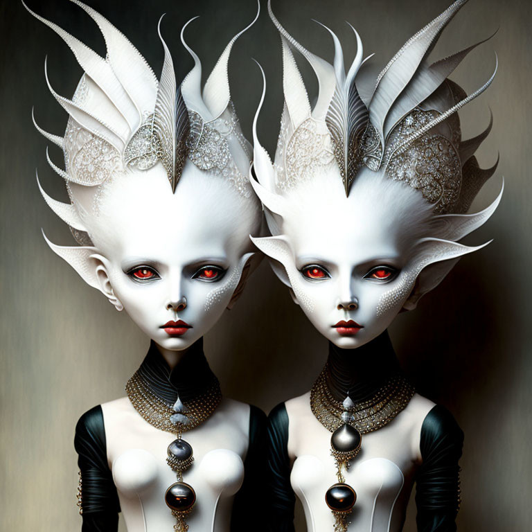 The White Alien Twins