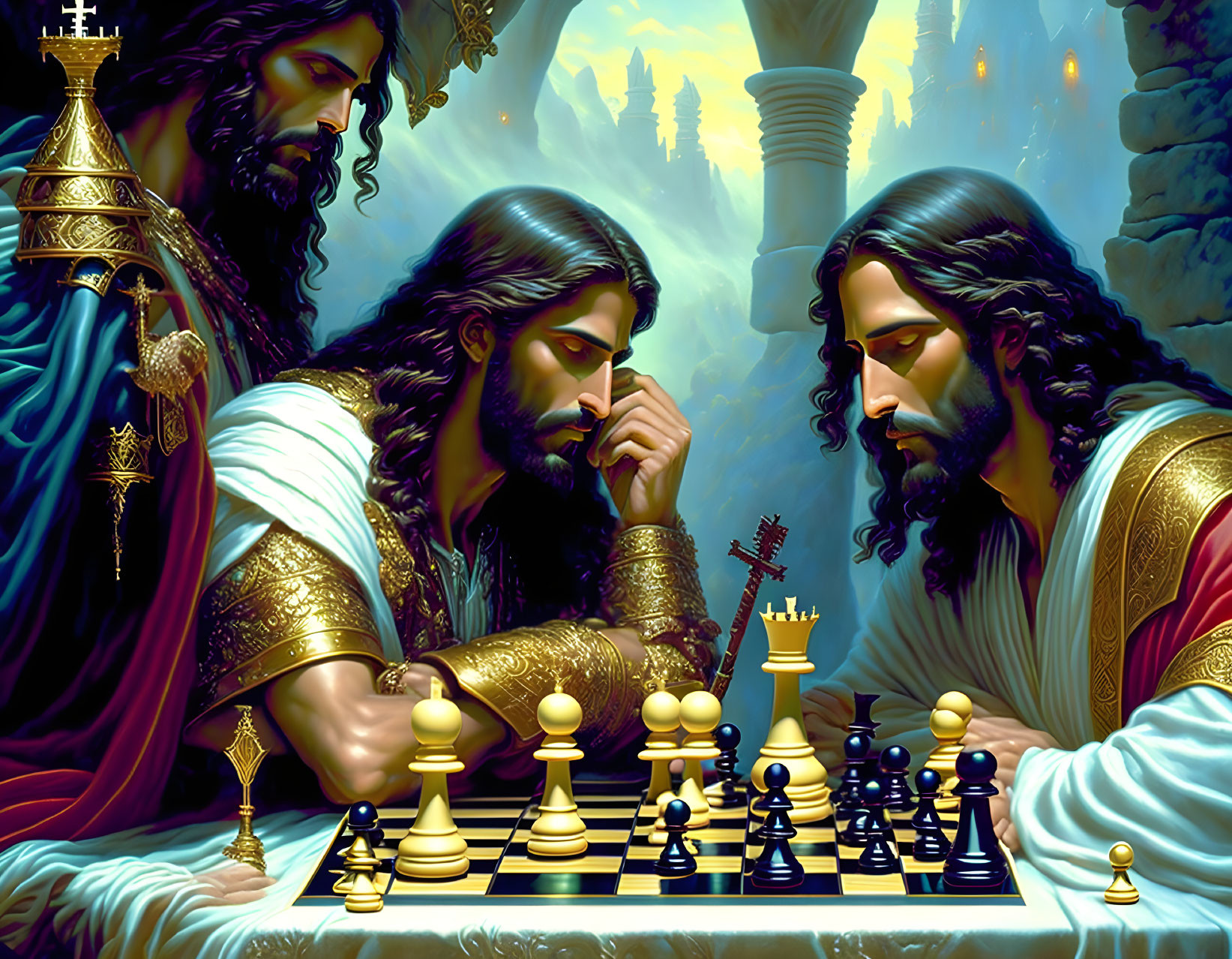 Jesus v.s. Satan Chess Match