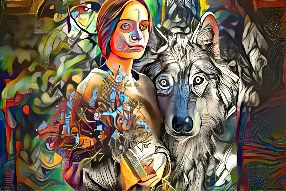 Wolf and girl