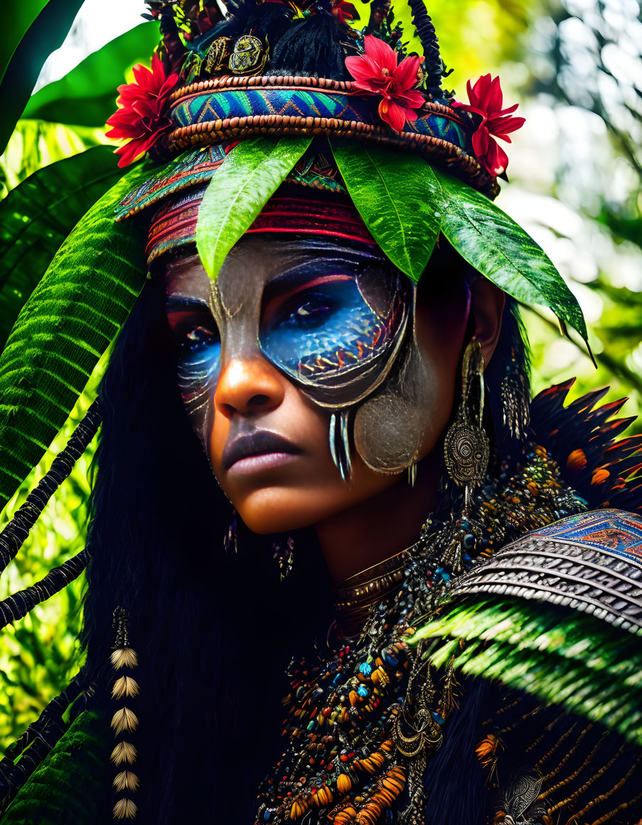Aztec Tribal Jungle Warrior