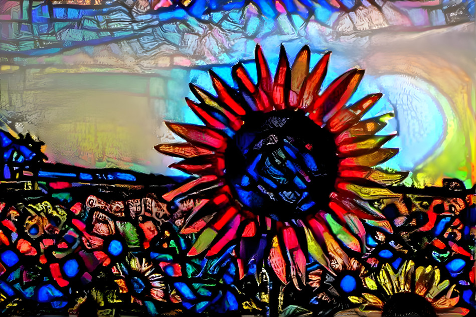 Stained sunflower