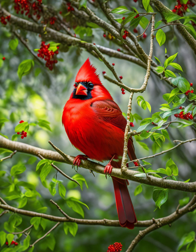 Cardinal In The Forest 