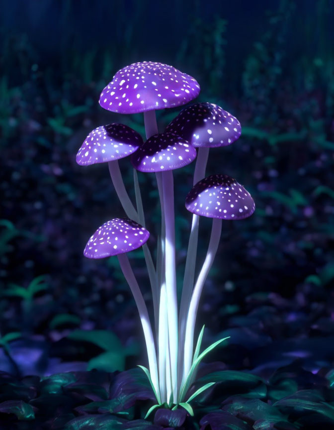Purple Mushrooms 