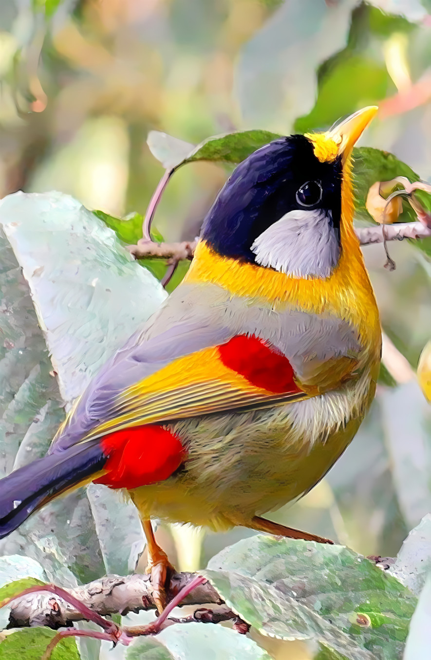 Small colourful bird I