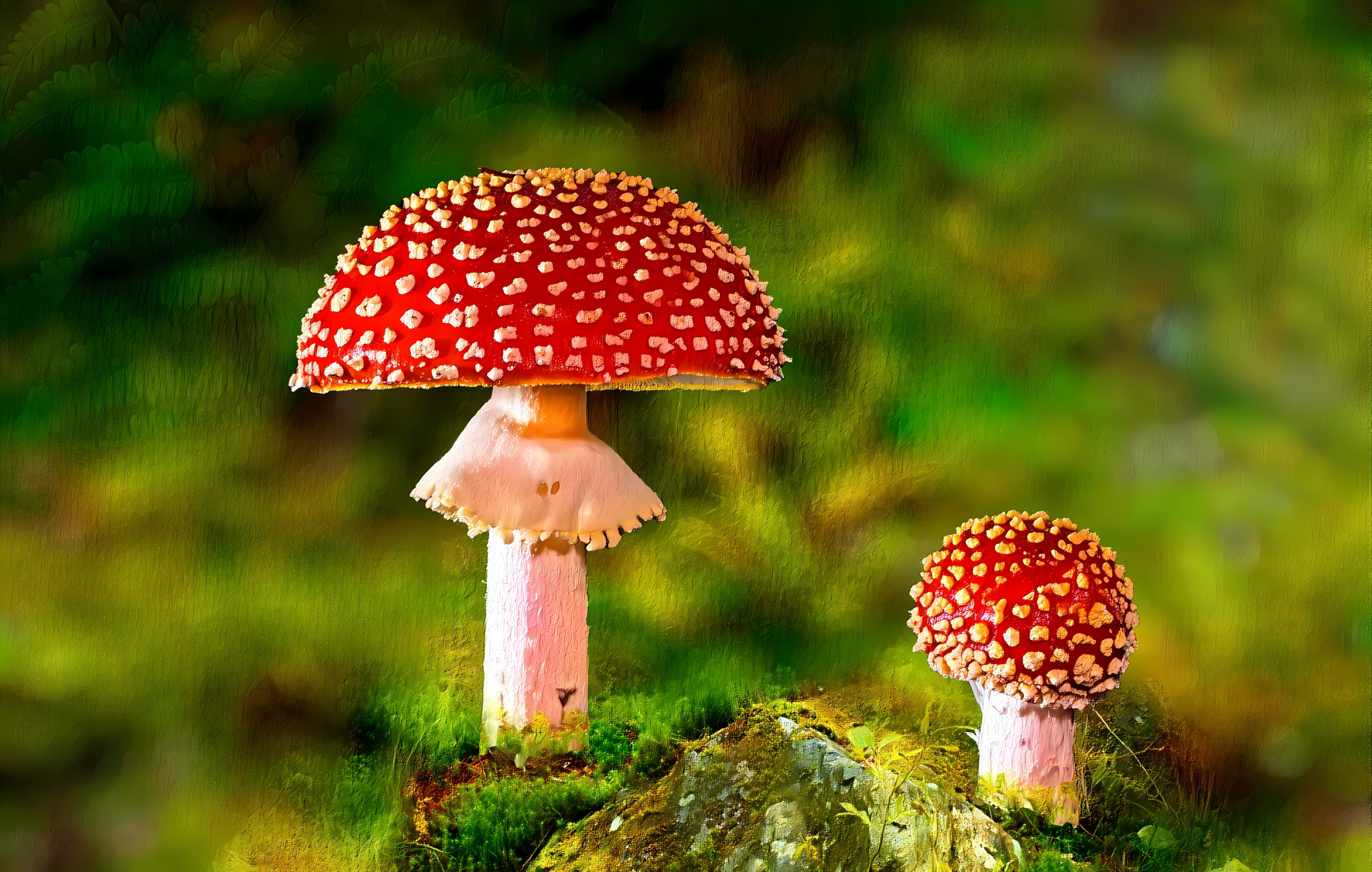 Fly Agaric, with textured background