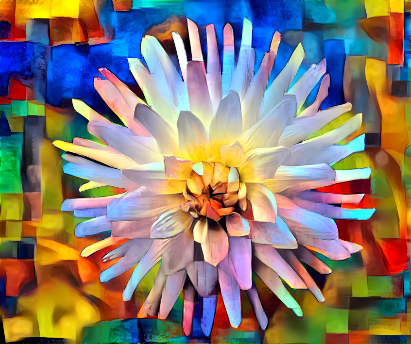 Flower in slightly cubist style
