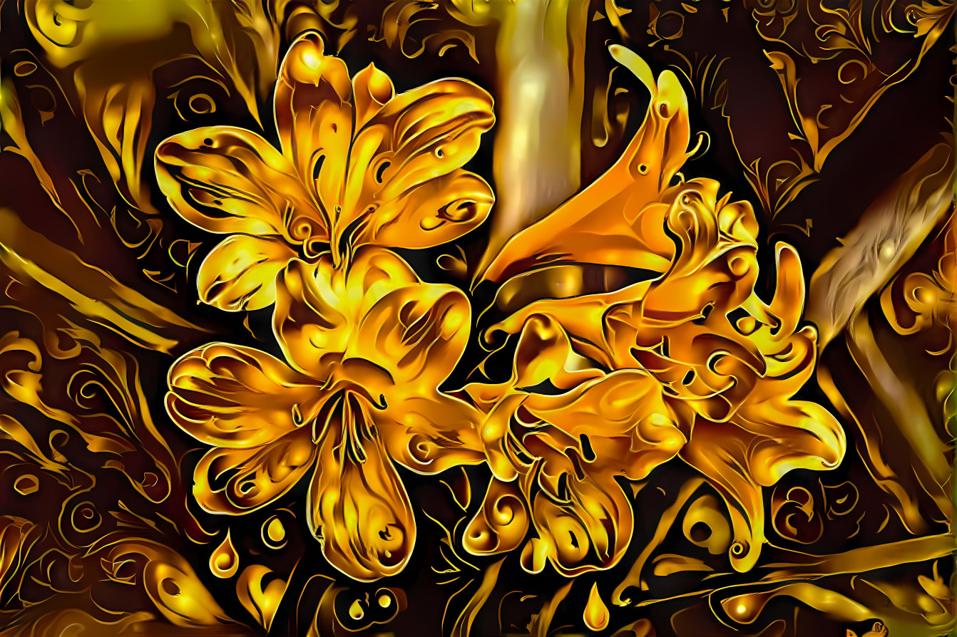 Yellow gold flowers II