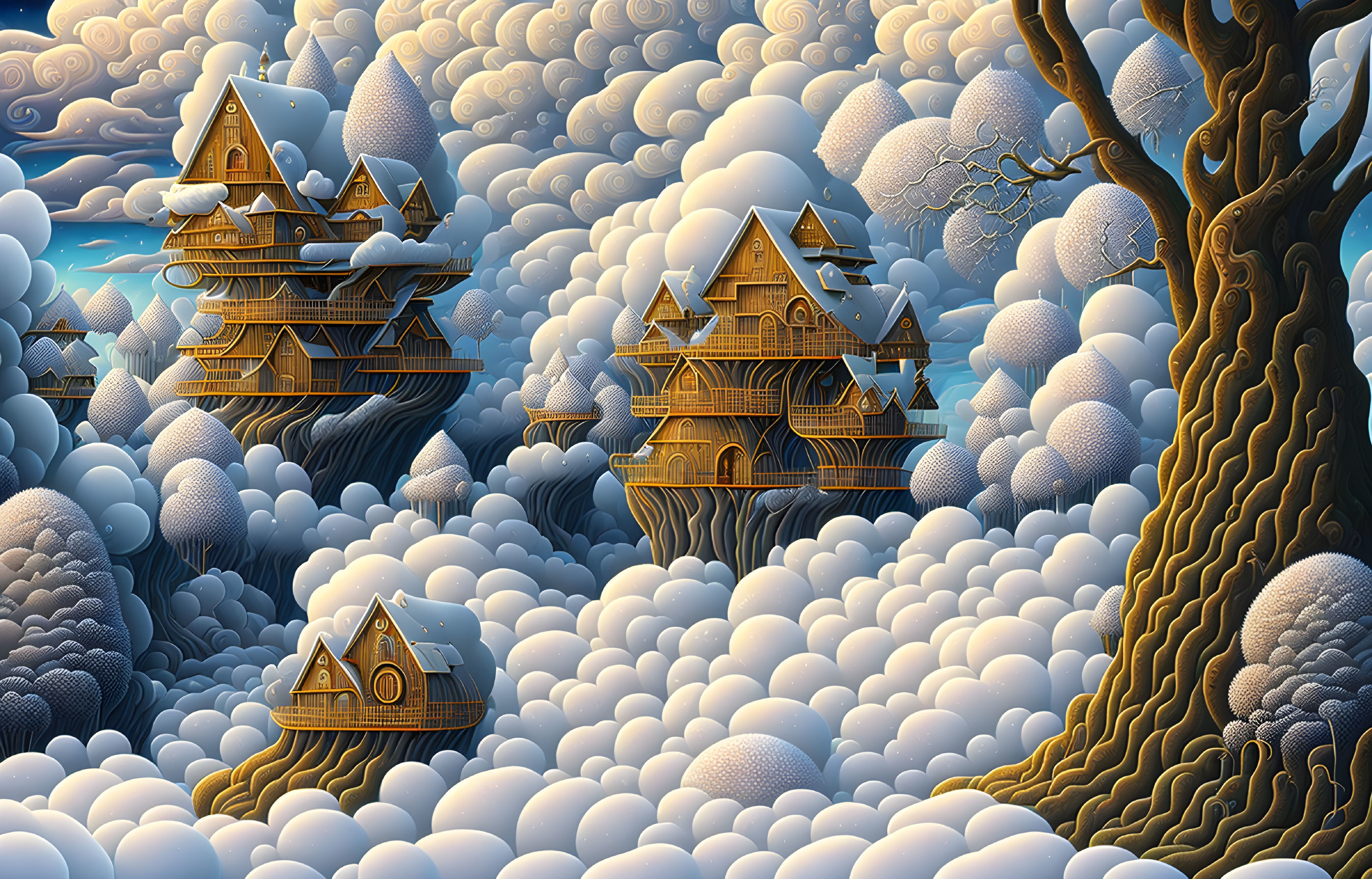 Houses in the clouds
