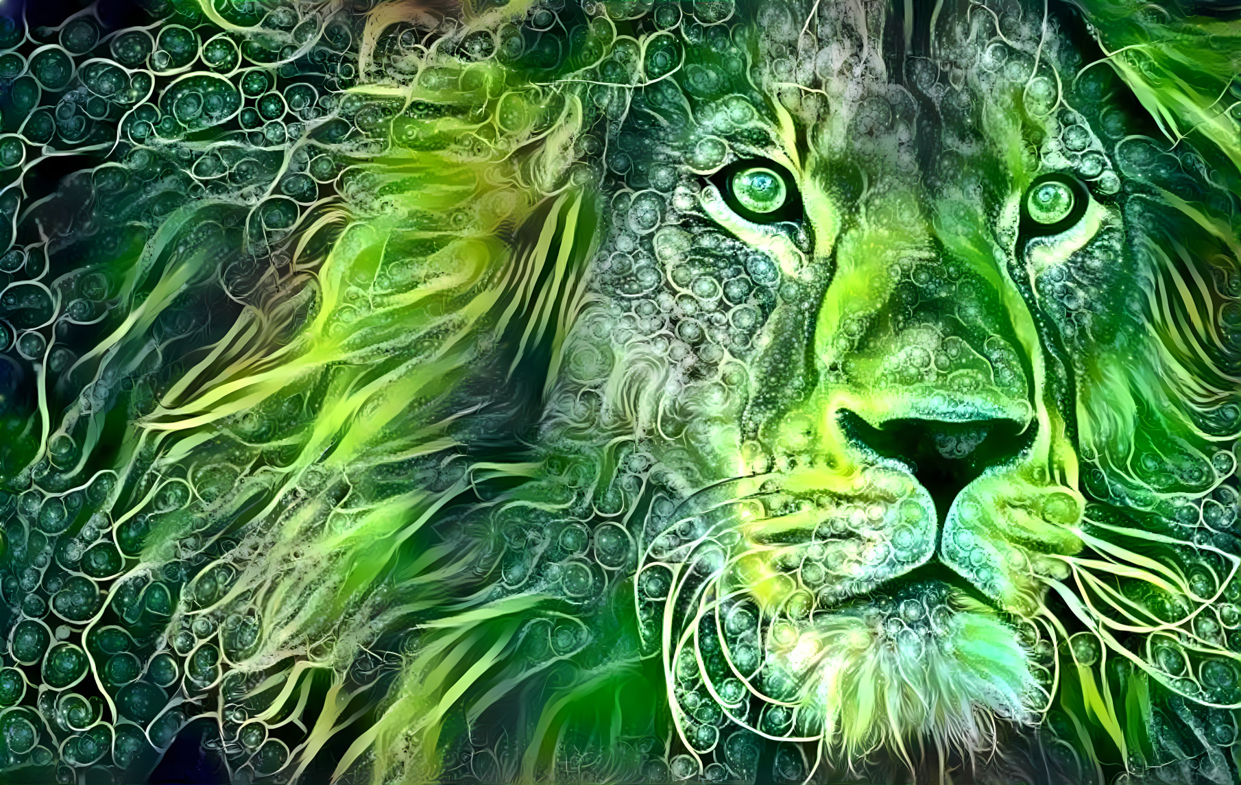Green lion
