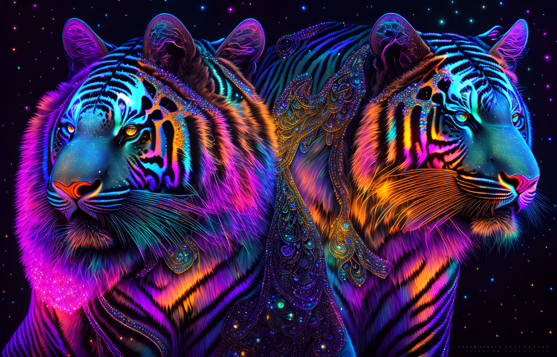 Bioluminescent tigers
