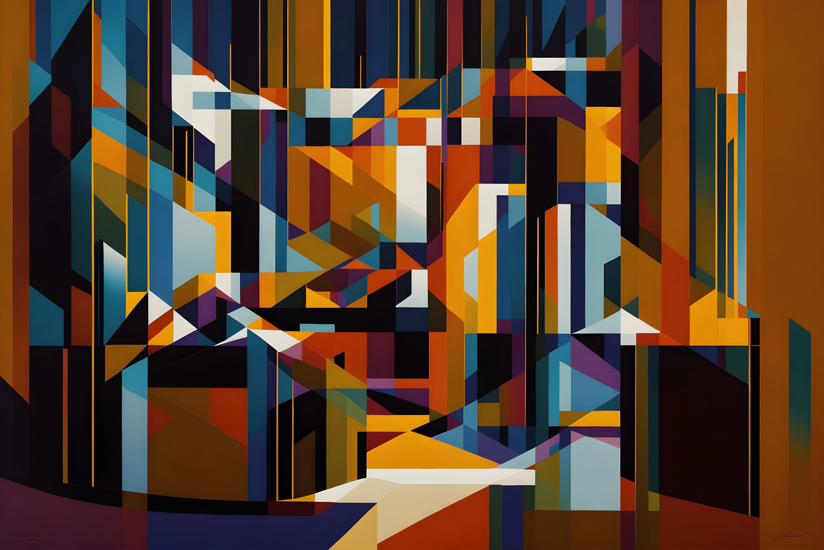 Art Deco abstract, rectangles