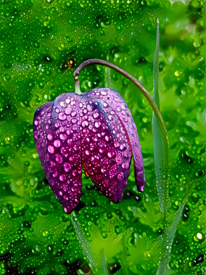Pendant purple flower