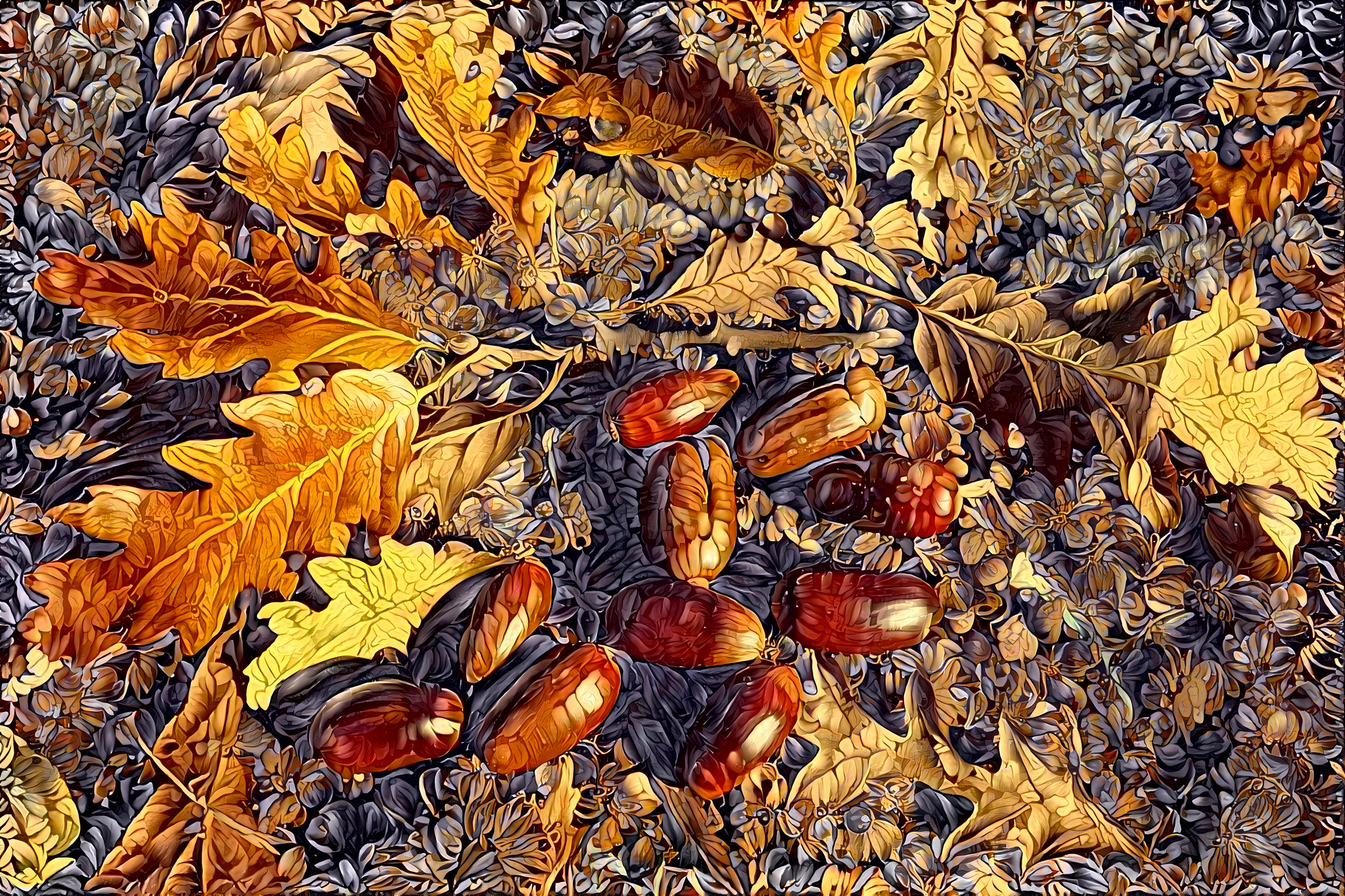 Oak leaves and Acorns