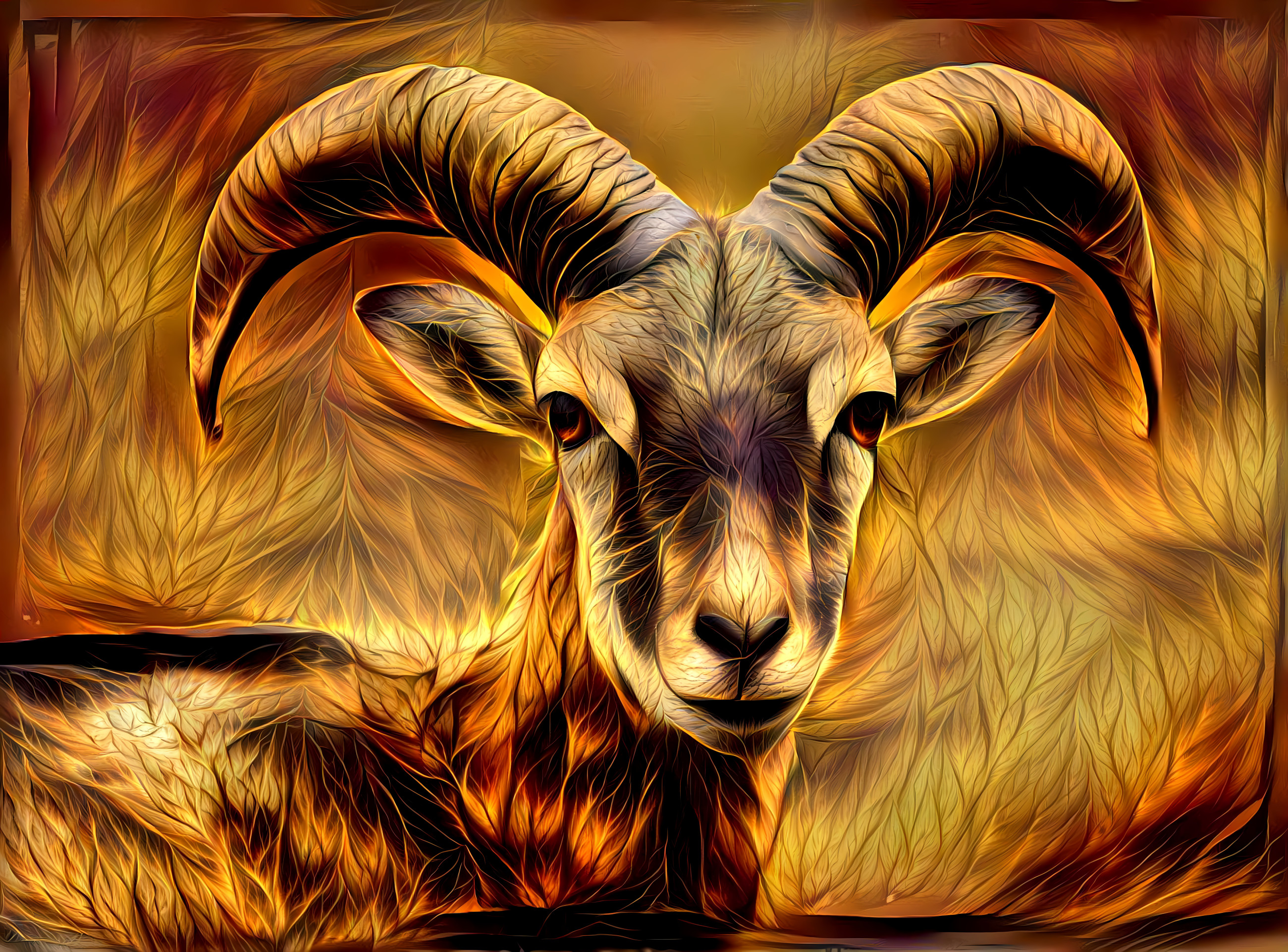 Sheep with horns