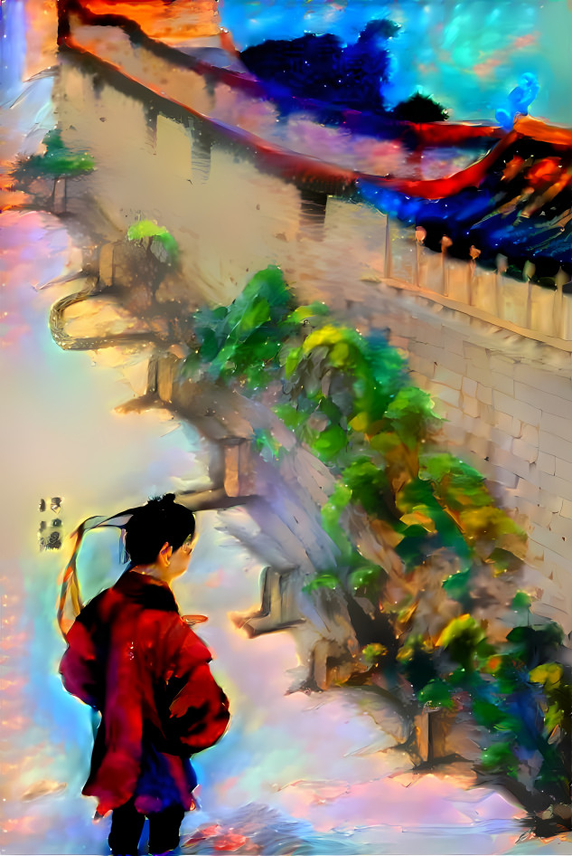 Boy on the Great wall