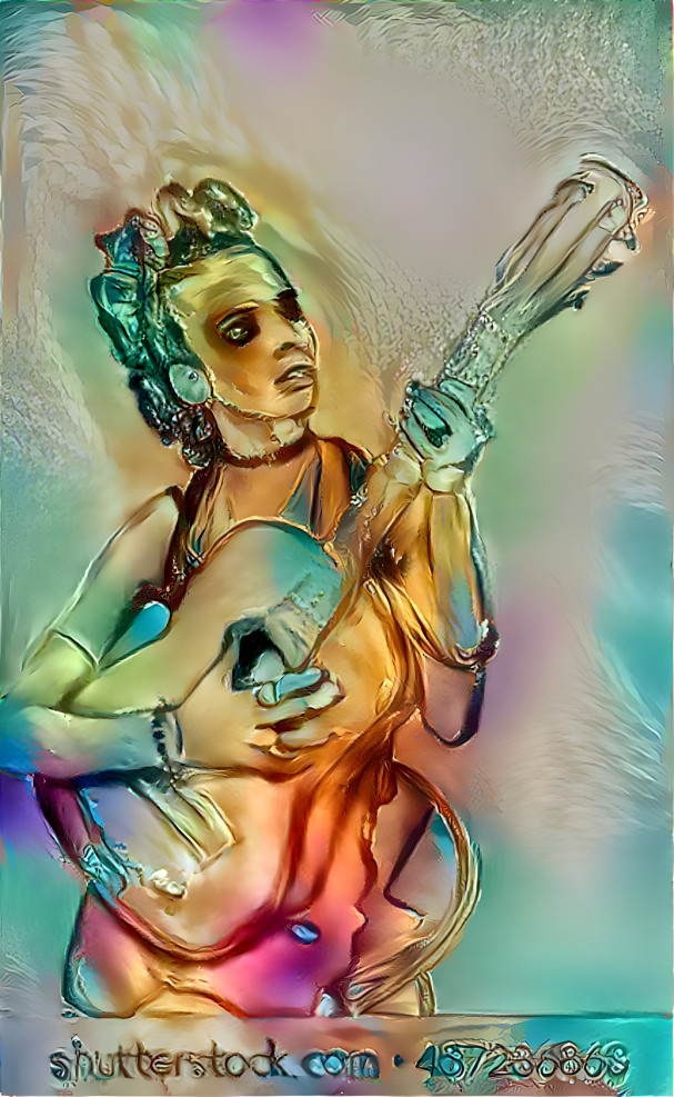 Women with guitar