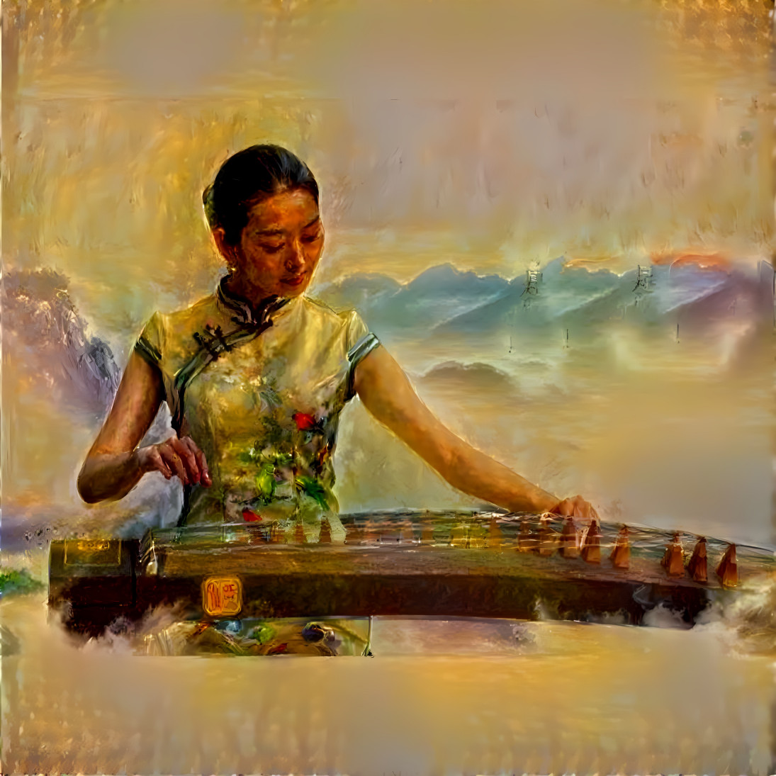 Chinese guzheng - traditional zither