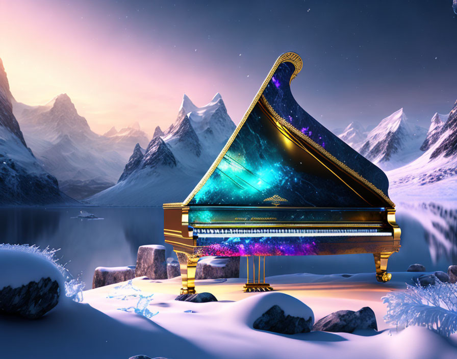 music in snowy mountains