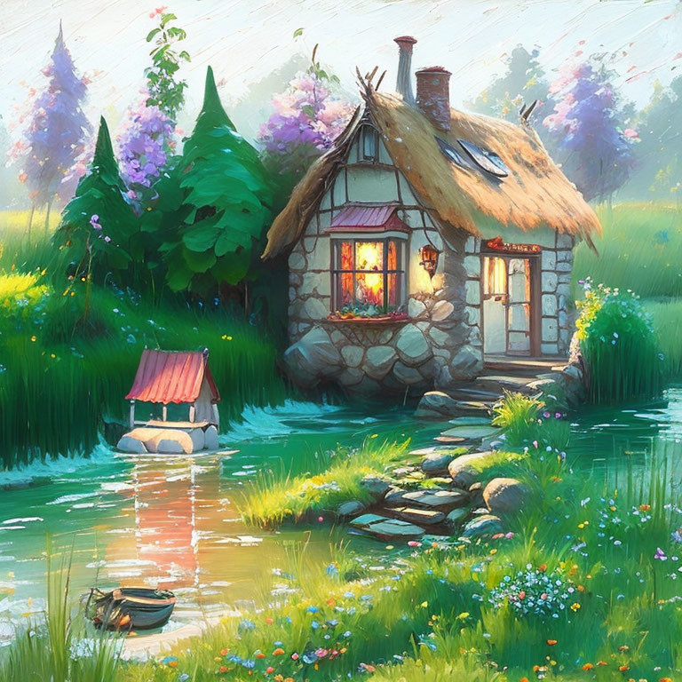 small house above the water