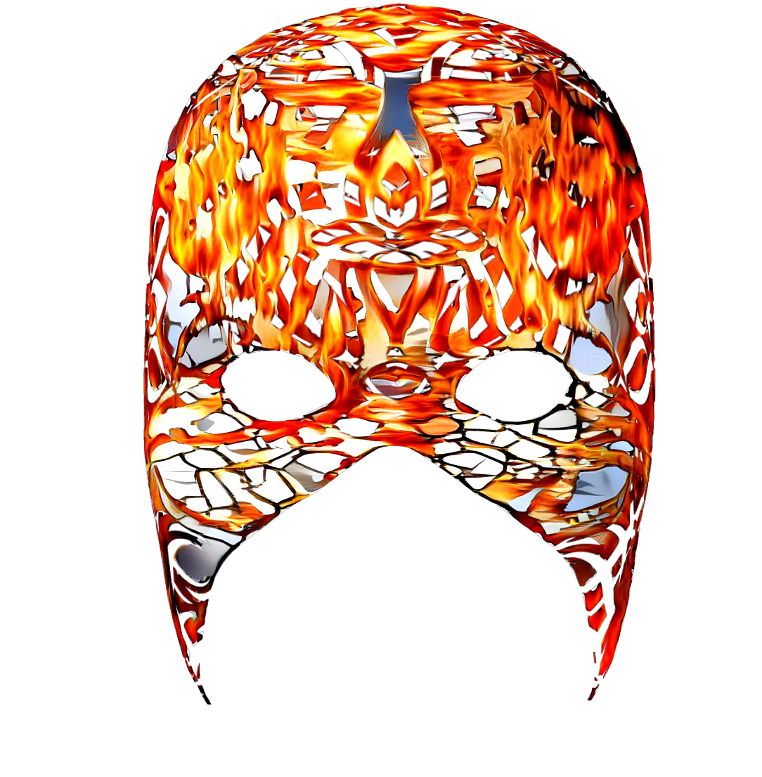 flaming mask