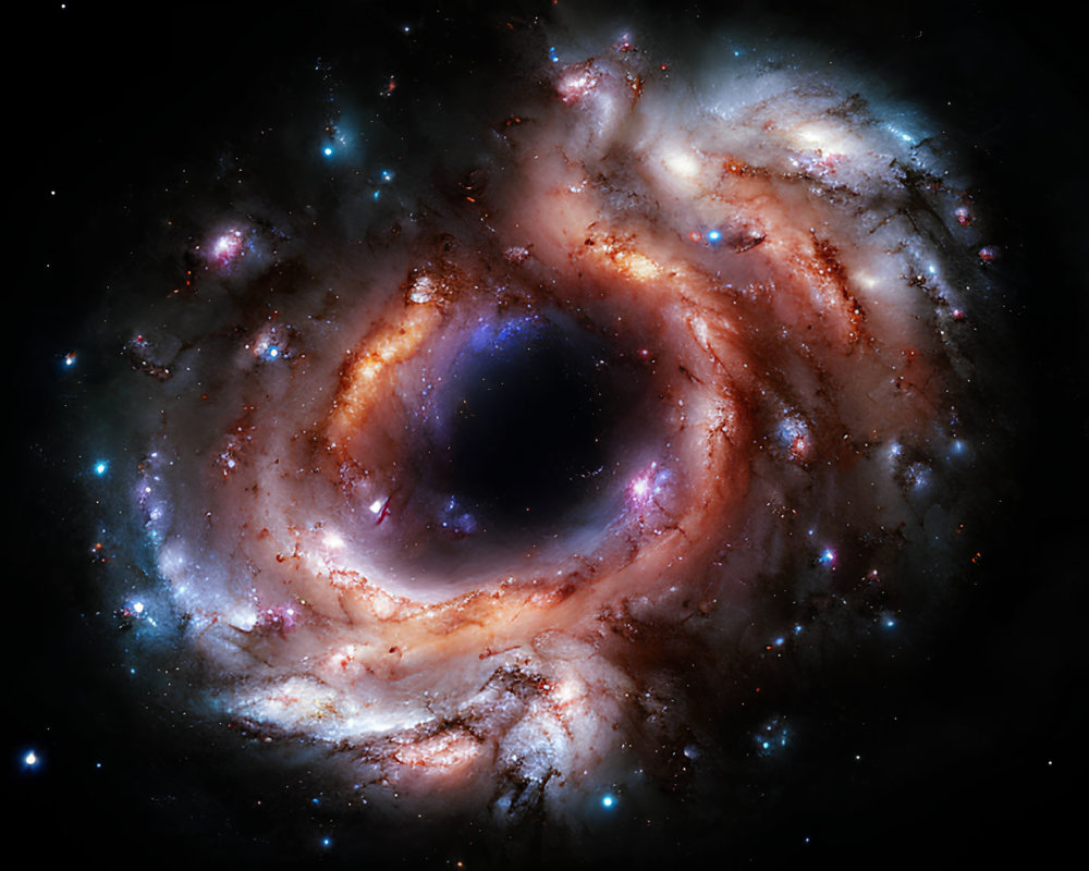 Spiral Galaxy with Swirling Arms and Star-Forming Regions