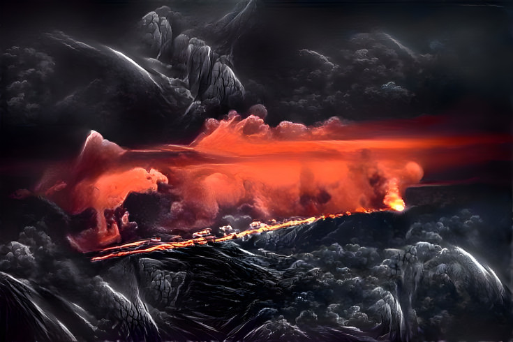 Mauna Loa lava flow 