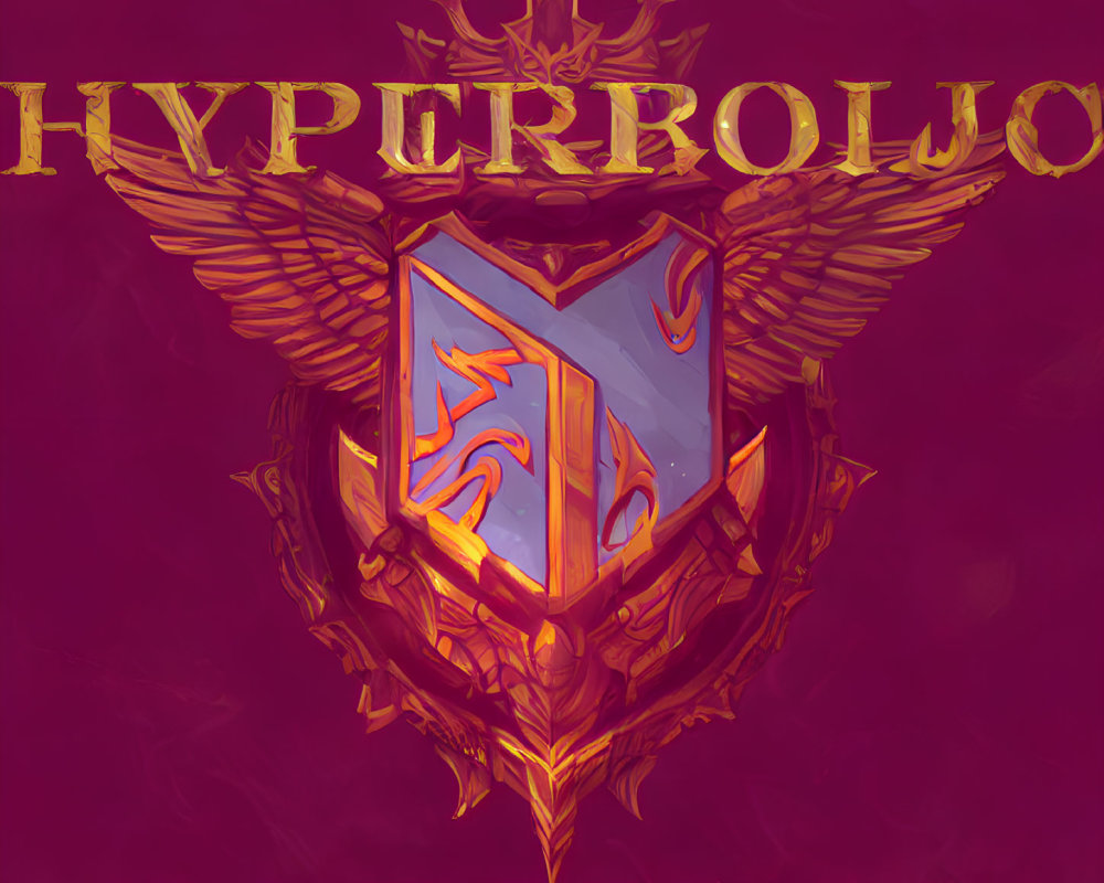 Stylized shield emblem with dragon, thorns, "HYPER ROLLO," and 