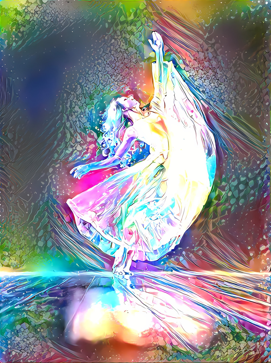 colorful dancing woman