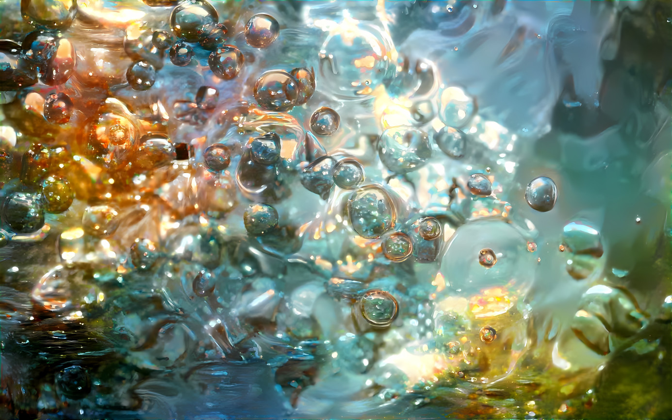 water bubbles and twirl