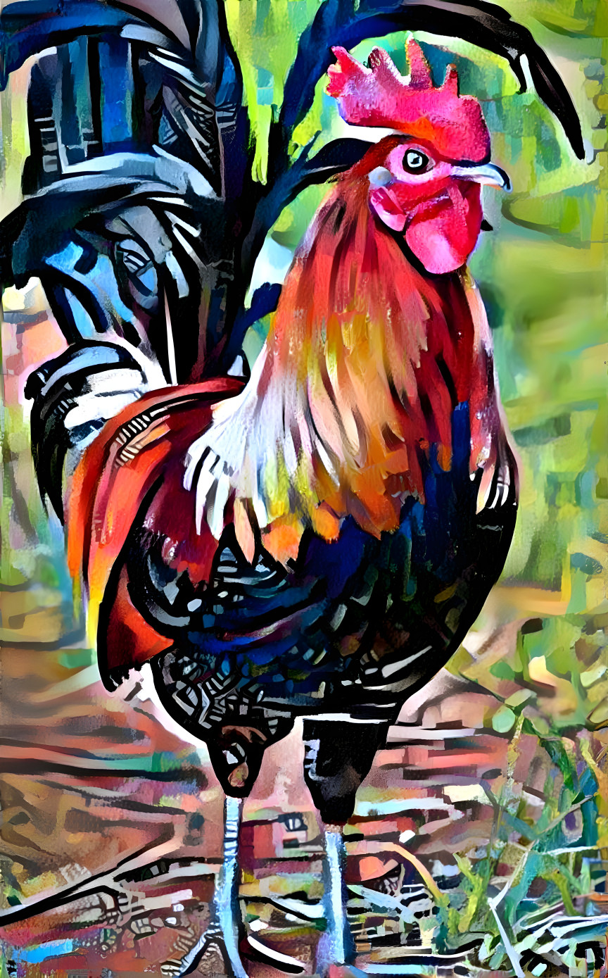 Coloring book rooster