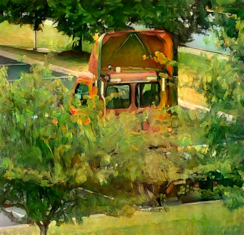 TRUCK IN THE TREES
