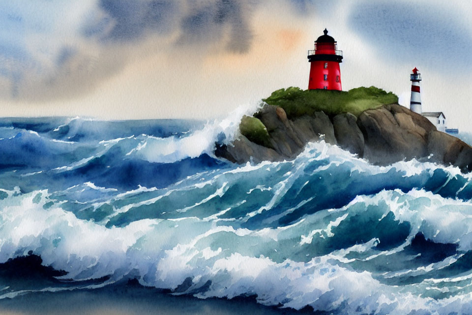 LIGHTHOUSE ON A STORMY SEA T2