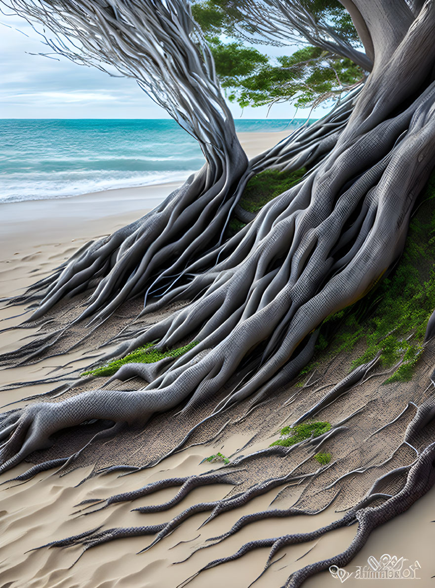 TREE ROOTS ON THE BEACH T2