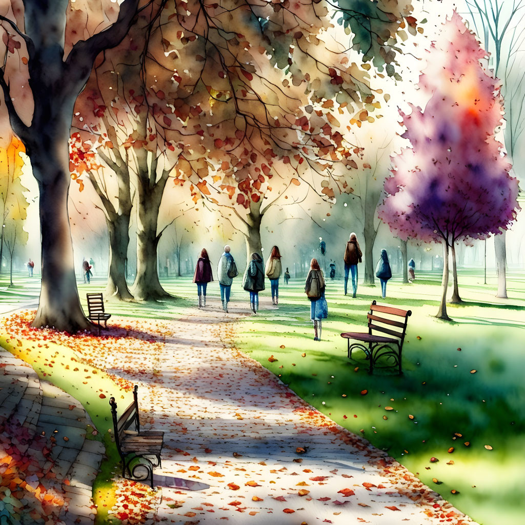 AN AUTUMN DAY IN THE PARK