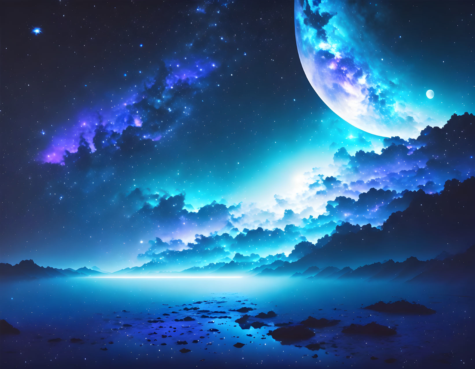 Blue Cosmic Night 1