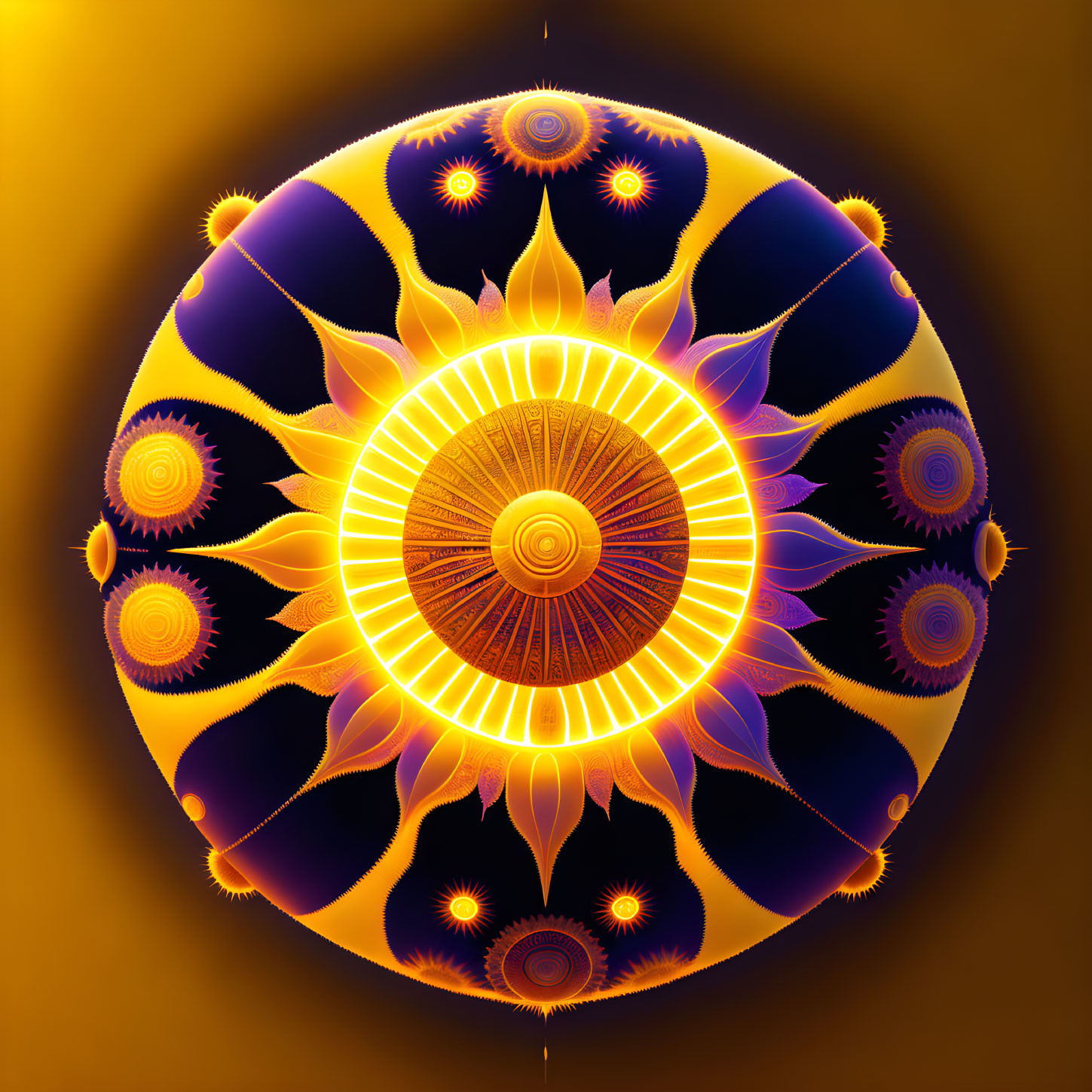 yellow sun mandala ~ resonant
